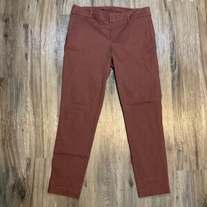 Kut From The Kloth Size 10 Trouser Skinny Pants Mauve Mid Rise Chinos